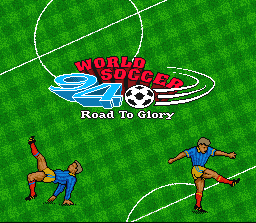 World Soccer 94 Road to Glory Title Screen